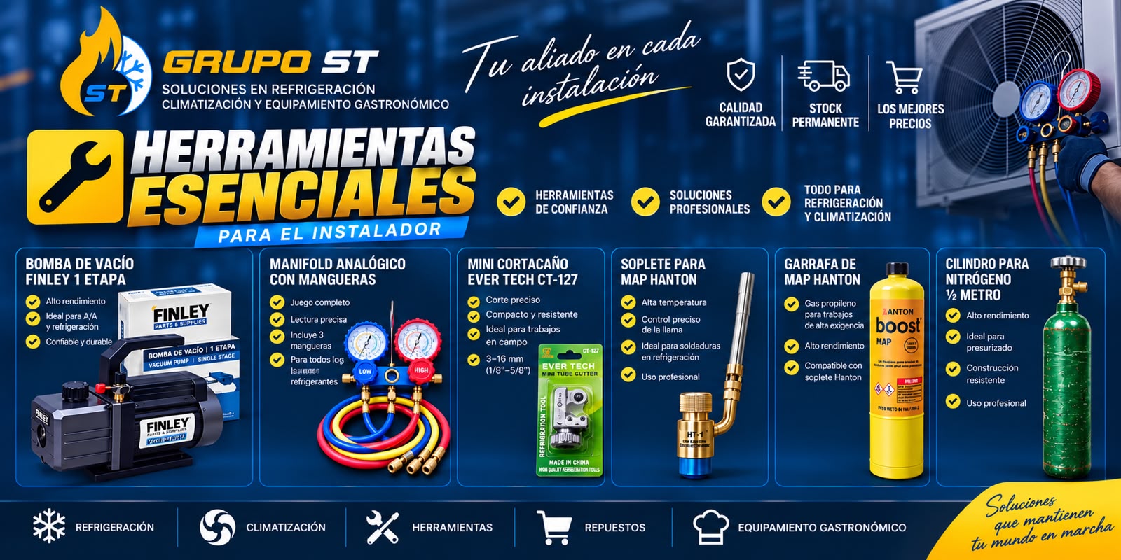 Grupo ST - Refrigeración, climatización, herramientas y repuestos